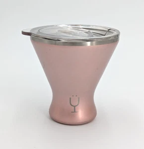 Vaso BrüMate MARGTINI 10 oz con tapa deslizante ~ oro rosa brillante usado en excelente estado - Imagen 1 de 5