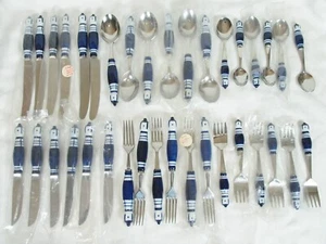 Rosenthal Rostfrei Stainless GRILL BLUE 6 pc Place Setting For 6 - Picture 1 of 9