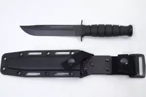 KA-BAR survival knife Fighting Knife Black Total 238mm Blade 133mm with sheath - Picture 1 of 10