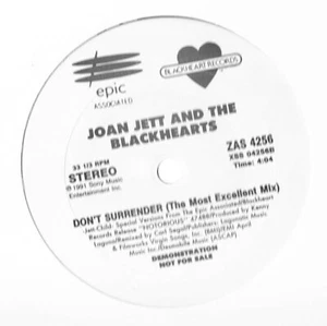 JOAN JETT & Blackhearts – Don’t Surrender 2 REMIXES 1991 PROMO 12" - Picture 1 of 1