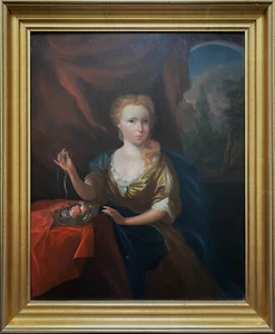 Excelente pintura al óleo de la escuela británica de principios del siglo XIX c. 1830 georgiana - Imagen 1 de 11