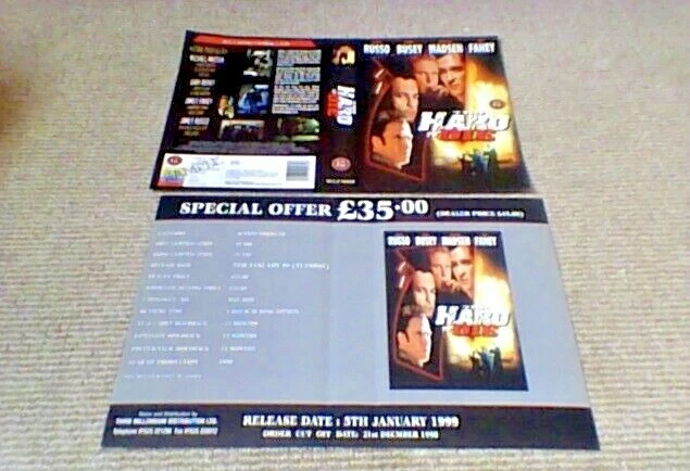 TOO HARD TO DIE UK BIG BOX VHS VIDEO SAMPLE SLEEVE x 2 1999 NEW Gary Busey  - Image 1 of 1