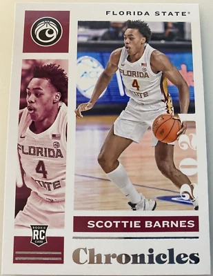 2021-22 Panini Chronicles Draft Picks Scottie Barnes #7 Toronto ROOKIE Card! - Image 1 of 2