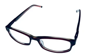 Tumi Mens Eyeglass Stainless Steel Metal Rectangle Burgundy T318. 53mm - Picture 1 of 15