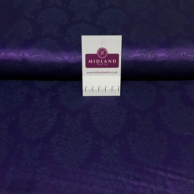 Purple Ornate Ornamental Italian Fancy viscose acetate lining Fabric M1866-3 - Image 1 of 4