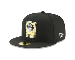 Pittsburgh Pirates New Era MLB Cooperstown 59fifty Fitted Hat - Black - Picture 1 of 6