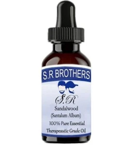 S.R.Brothers Sandalwood 100% Pure & Natural santalum album Essential Oil - Foto 1 di 6