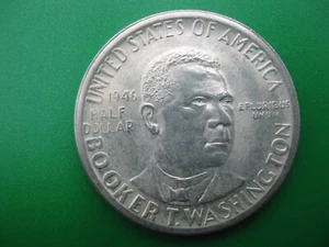 1946 D Booker T. Washington Commemorative Half Dollar - Choice Gem BU - Picture 1 of 2