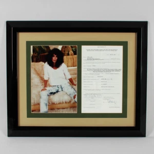 Cher signiertes Vertragsdisplay - COA JSA - Bild 1 von 6