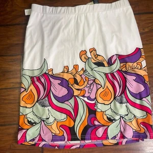Ashley Stewart Damen Minirock. " Bunt. Blumenmuster. Boho. Reißverschluss hinten 3x - Bild 1 von 6
