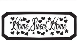 HOME SWEET HOME VINYL DECAL TRANSFER STICKER ROOM HOUSE WALL ART HEARTS & STARS - Picture 1 of 6