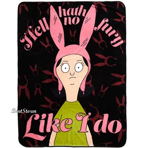 Bobs Burgers Louise Hell Hath No Fury Like I Do Fleece Plush Throw Blanket NWT - Picture 1 of 1