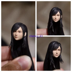 1/12 Fantasy Girl Tifa Head Sculpt Carved For 6"Female Action Figure Body Toys - Picture 1 of 5