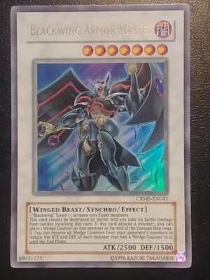 Yu-Gi-Oh! ULTRA RARE HOLO CARD BLACKWING ARMOR MASTER CRMS-EN041 VLP - Image 1 of 4