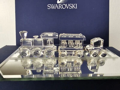 SWAROVSKI CRYSTAL 3 PIECE TRAIN SET & MIRROR TRACK  - Image 1 of 4