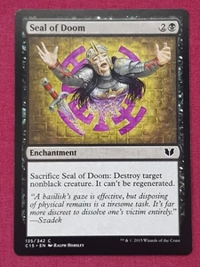 Magic The Gathering COMMANDER 2015 C15 SEAL OF DOOM black card MTG - Picture 1 of 2