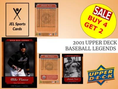 2001 UPPER DECK LEGENDS~COMPLETE YOUR SET~YOU PICK~BUY 4 GET 2 FREE - Image 1 of 2