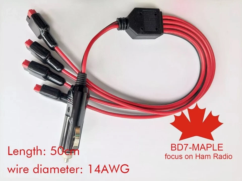 FAYMO 4 way Car Cigarette Lighter power splitter distribution fits Anderson Powerpole