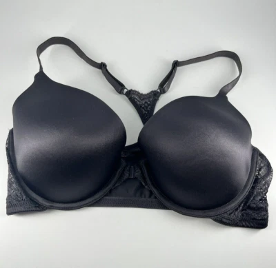 Sujetador push-up acolchado gris Maidenform con aros encaje talla cierre frontal 38C Foto 1 de 4