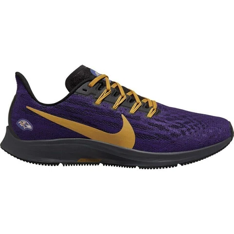 Baltimore Ravens Nike Zoom Pegasus 36 Running Training Shoes Men's 10.5 NFL New Cover