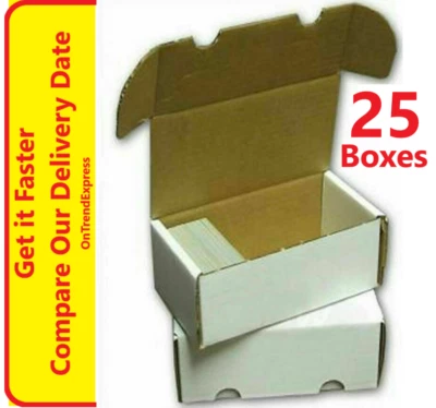 25 x 400 Count Cardboard Trading Cards Storage Box Yugioh Pokemon MTG 400ct - Image 1 of 4