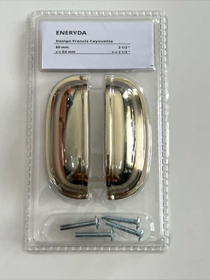 PACK DE 2 Muebles de vaso Ikea ENERYDA tirador latón color 3 1/2" 903.475.15 Foto 1 de 3