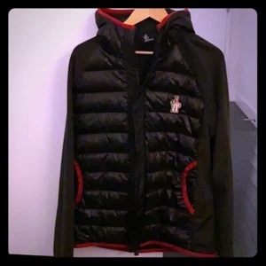 Moncler Grenoble Men's Black & Red Fleece Jacket XL - Picture 1 of 8