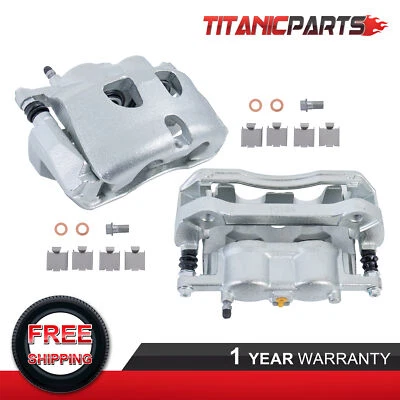 Pair Front Brake Caliper For 96-11 Honda Civic EX 10-14 Insight97-00 Acura EL - Image 1 of 4