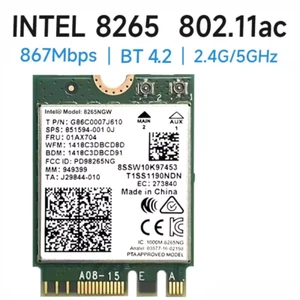 AC Intel  8265ngw Dual Band WirelessWiFi + Bluetooth 4.2 Card – Tested & Working - Bild 1 von 7