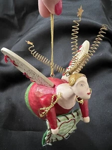 Lori Siebert For Silvestri Wood Angel Hanging Ornament - Picture 1 of 5