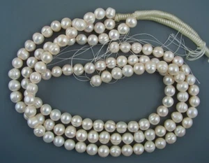LOT OF 3 STRANDS 10mm PEARLS FOR JEWELRY MAKING - Strand 16" Pearls - Picture 1 of 3