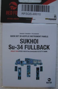 Su-34 Instrumententafel 3D-Druck RED FOX 48010 für Kitty Hawk Kit 80141 in 1/48 - Bild 1 von 3
