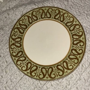Royal Ironstone Dinner - Brown Design Green Backgound - Picture 1 of 3