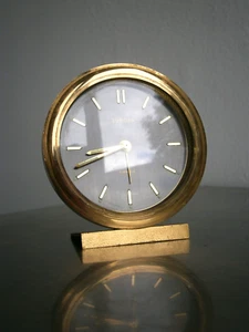 Reloj Despertador Latón Europa Mecanismo Mecánico 1950 Deco Antiguo - Picture 1 of 9