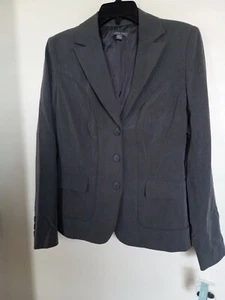 Apt. 9 Women's Stretch Gray Blazer Career Jacket Sz 8 Office Career Business NEW - Picture 1 of 3