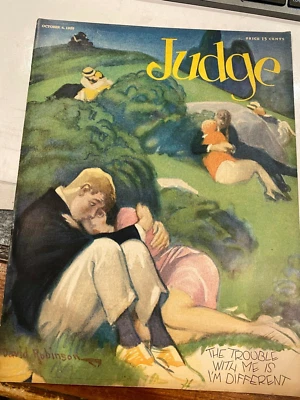 October  6,1928   JUDGE MAGAZINE DAVID ROBINSON COVER- DR SEUSS cartoons - Image 1 of 4
