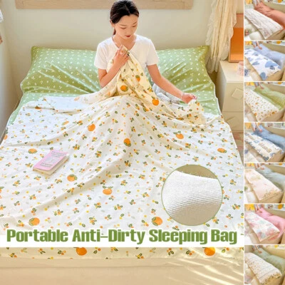 Sábana Bajera Portátil Ligera Saco de Dormir Forro Hotel Camping Anti-Sucio NUEVO Foto 1 de 4