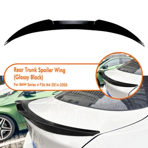 Car Rear Trunk Spoiler Lip For BMW 4 Series F36 M4 2014-2020 2015 Gloss Black - Picture 1 of 11