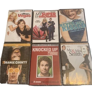 New DVD Rom-Com Action Lot Of 6 Movies What Happens In Vegas, Never Been Kissed - Picture 1 of 8