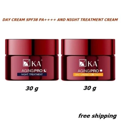 KA AGING PRO DAY CREAM SPF38 PA++ & NIGHT TREATMENT Reduce wrinkles smooth clear - Image 1 of 4