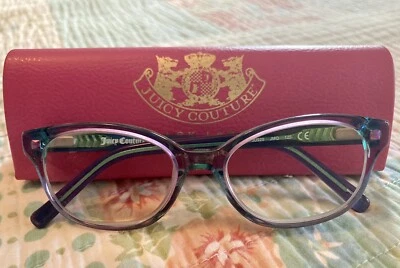 Monturas de gafas Juicy Couture púrpura/turquesa para niñas pequeñas, 45-15-125 Foto 1 de 4