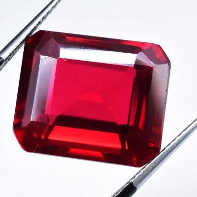 Natural Pyrope Garnet 24.20 Ct Emerald 16X13 MM Stunning Gemstone Mozambique - Image 1 of 4