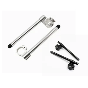 2X Black Billet Riser 25mm Clip on Handlebar Ducati 748 916 996 998 999 848 53mm - Picture 1 of 7