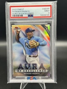 2022 Topps Finest WANDER FRANCO Aura of Excellence Refractor PSA 9 ๐ฅ๐ฅ๐ฅ Rays - Picture 1 of 4