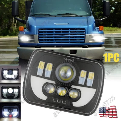 Faro LED de 7x6 pulgadas apto para Chevy C6500 Kodiak C7500 para GMC Topkick 1997-2009 Foto 1 de 4