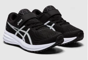 Asics Patriot 12 PS Boys Size 2 Running Shoes: Black/White - Brand New in box - Picture 1 of 6