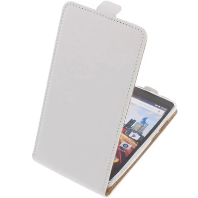 Sac Pour Archos 50F Helium FlipStyle Coque De Protection Housse Flip Case Blanc - Photo 1/3