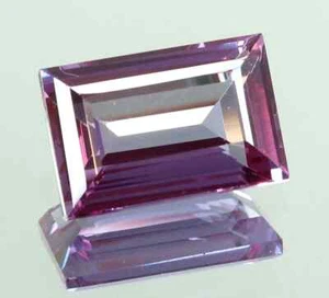 Brazil Alexandrite Color Change Baguette Cut CERTIFIED Loose Gemstone 8.75 Ct - Picture 1 of 8
