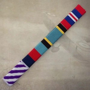 DFC, 1939-45 STAR, AIR CREW EUROPE STAR + 1939-45 WAR MEDAL RIBBON BAR | WWII - Foto 1 di 2