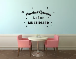 Optimism Positive Life Motivation Quotes Vinyl Wall Art Sticker Home Room Decal - Picture 1 of 4